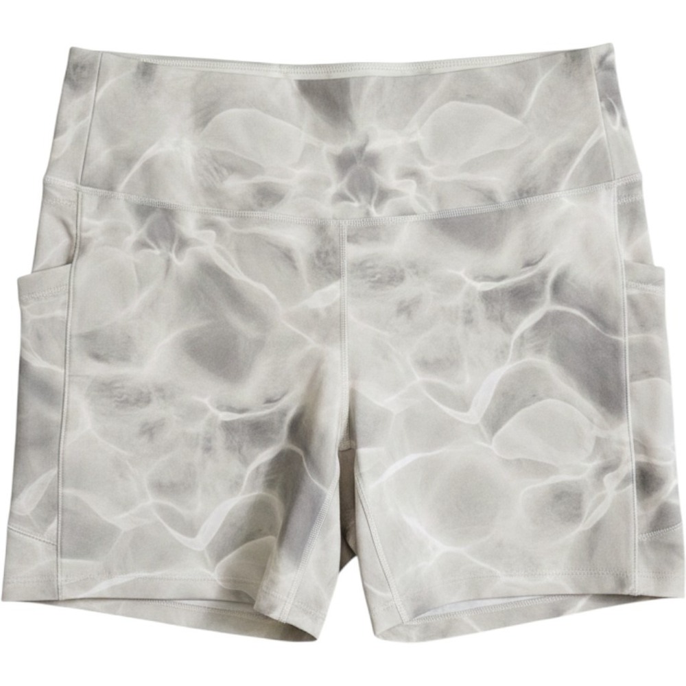 New CALIA Energize High Rise Bike Short 5in XL Water Marble Print Pockets Active